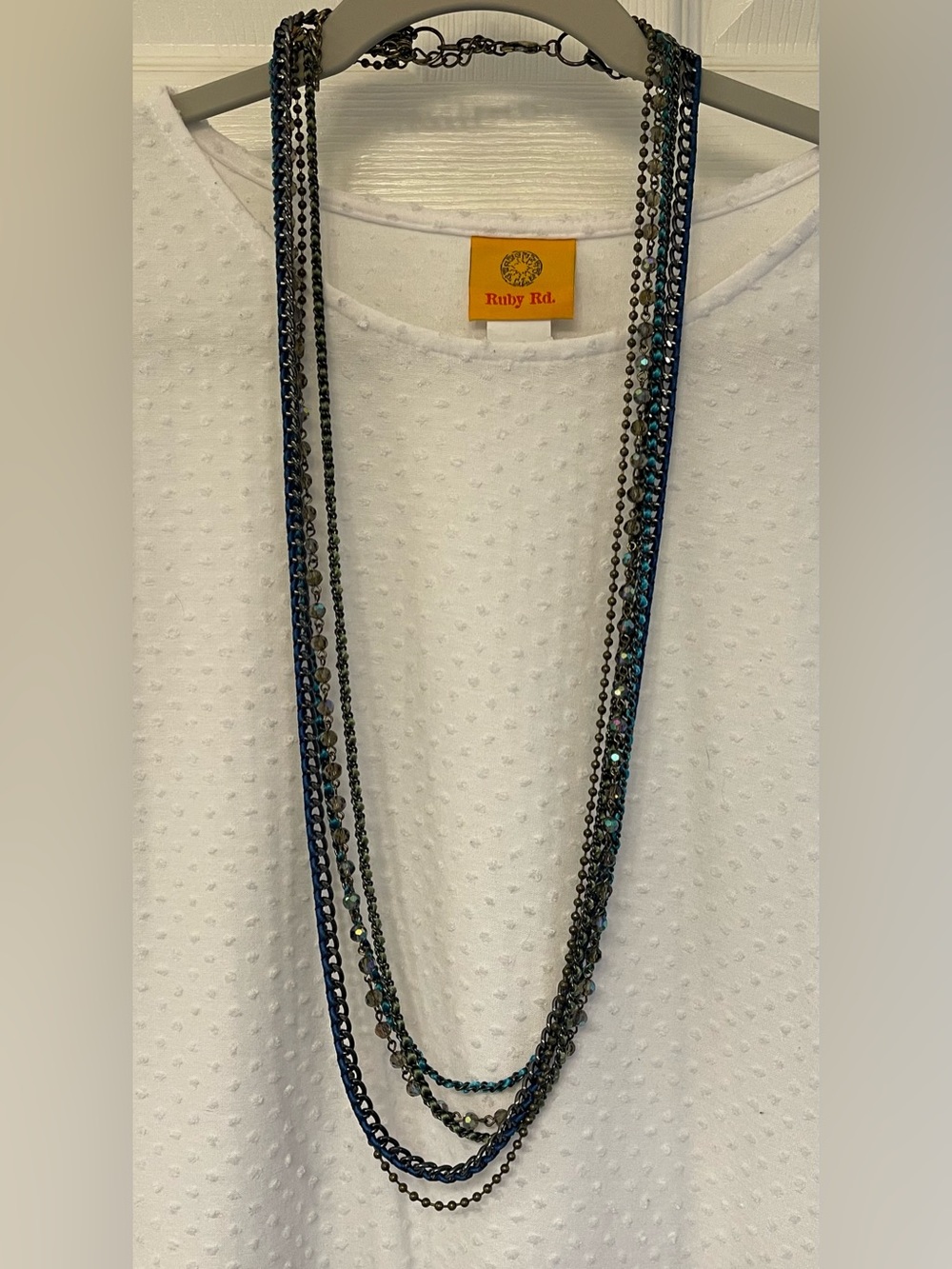 Premier Jewelry Multi-Strand Blue & Green Necklace